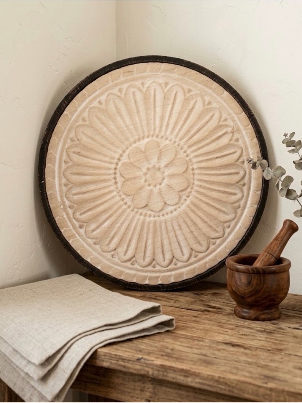 NWT Metal & Wood Floral Wall Medallion Medallion Decor (Unbranded)